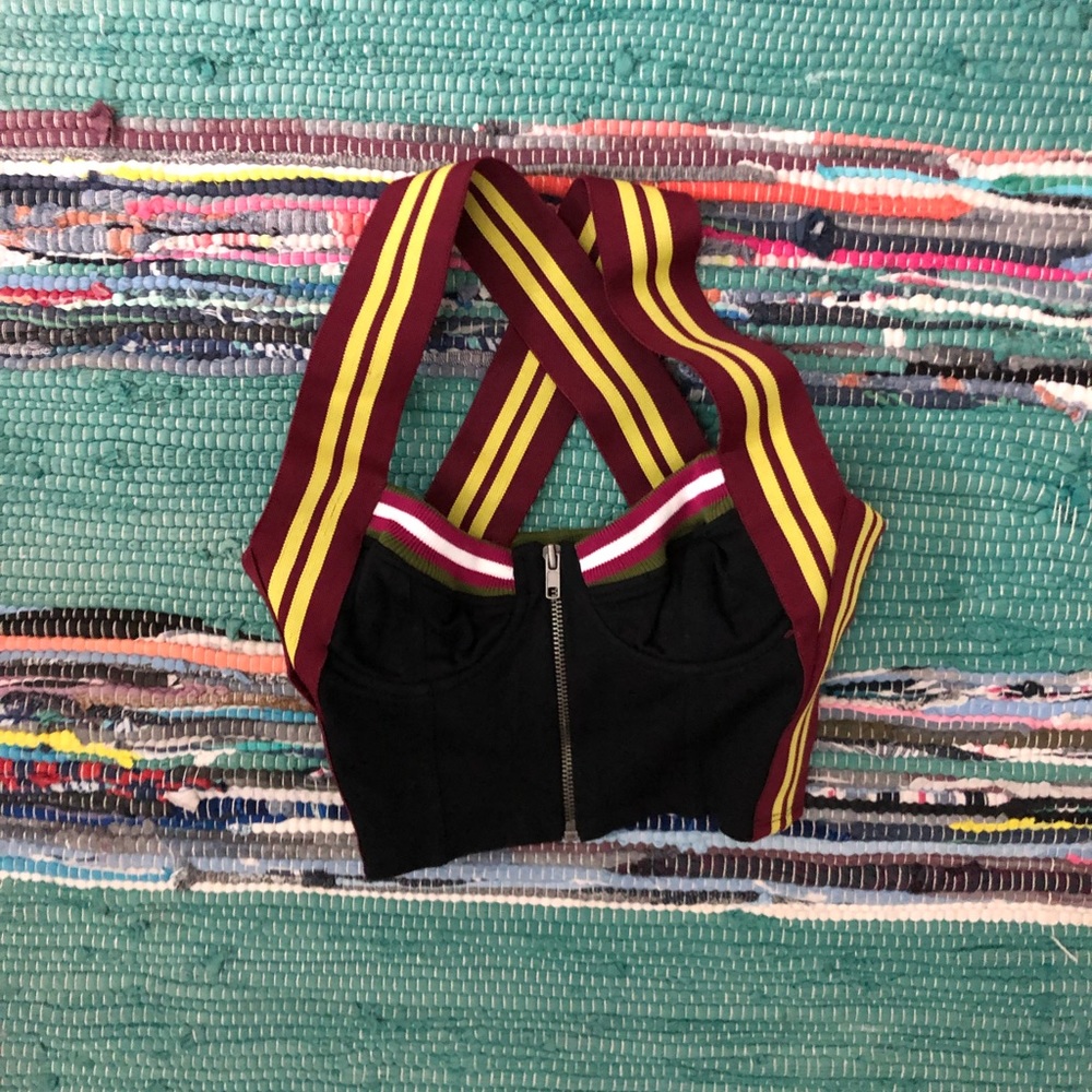 NWOT NastyGal zip up crop top!!